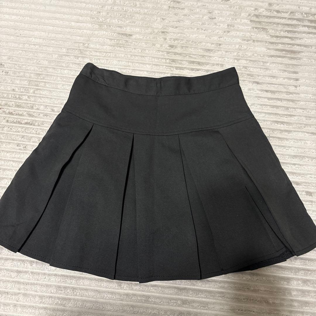 黑色百褶裙迷你裙