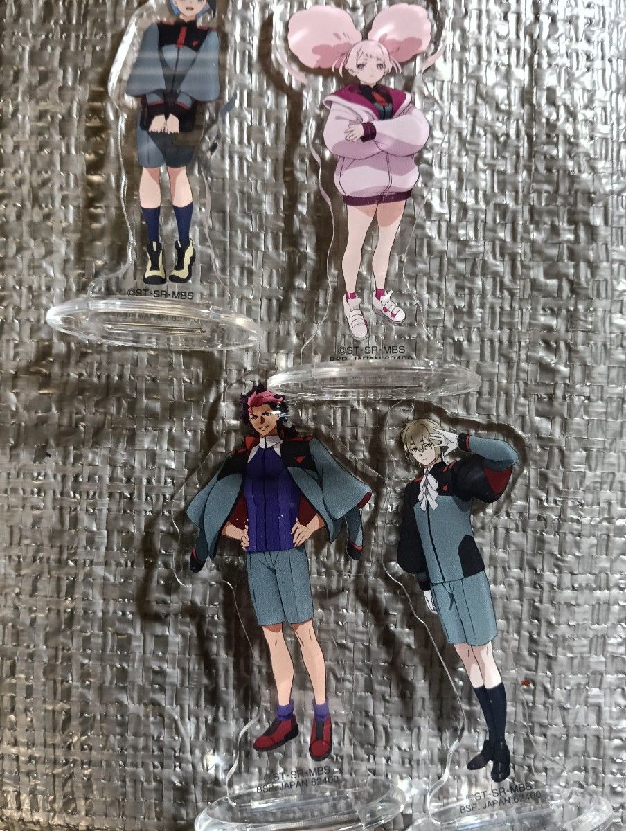 Mobile Suit Gundam: The Witch from Mercury-Ichiban Kuji Acrylic Stand Set (F Prize)-4-Piece Set: Chuchu, Guirel, Nika, Eiran