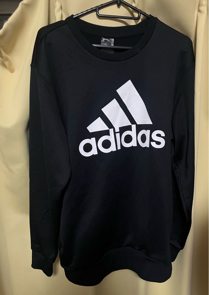 adidas 阿迪达斯 大logo 卫衣 黑色 M码