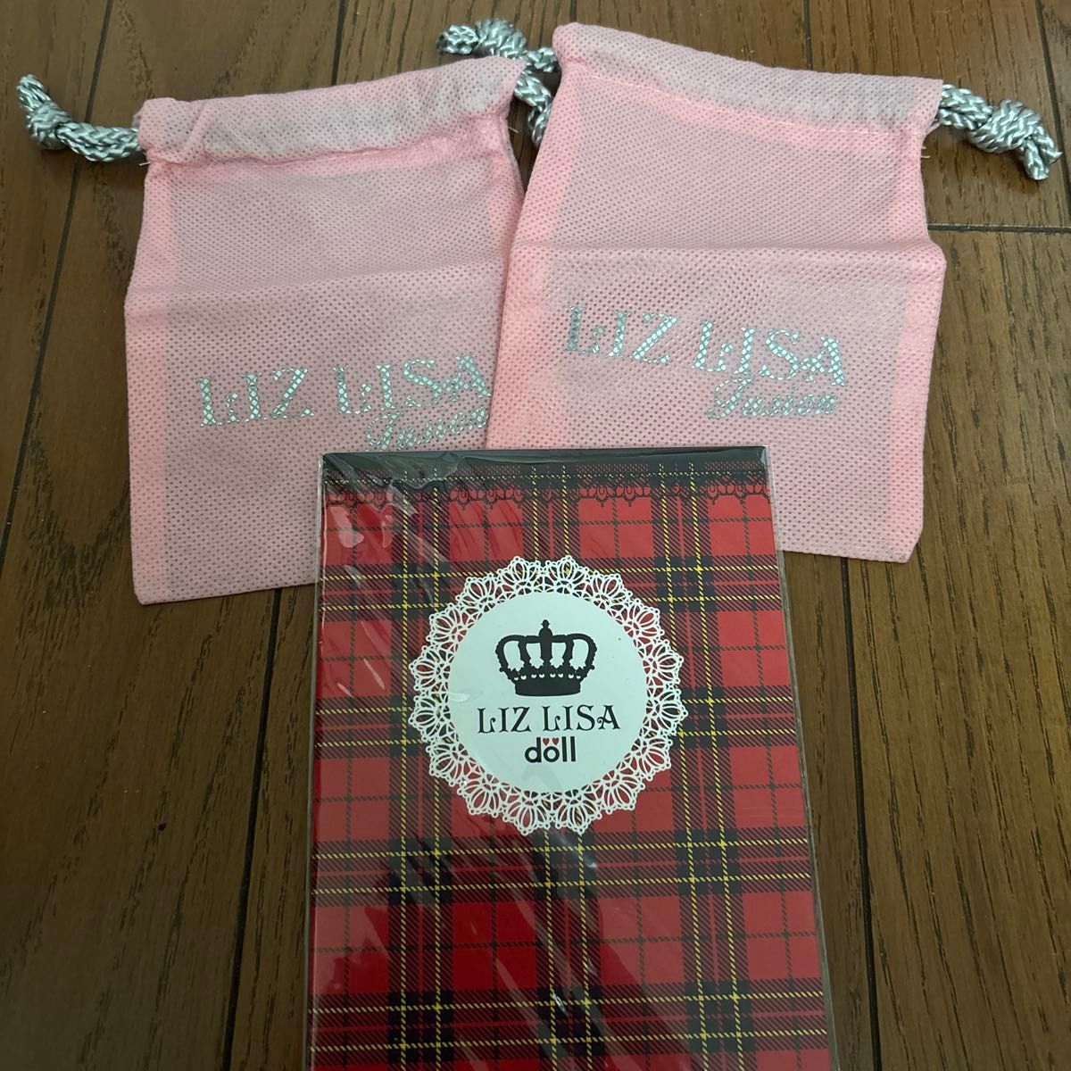 未使用 Liz Lisa迷你笔记本及配饰收纳袋2个