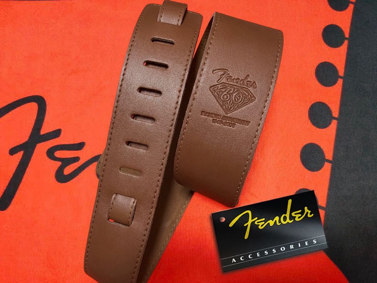 【新品】 Fender 费尔南德斯 吉他琴带 皮革 棕色