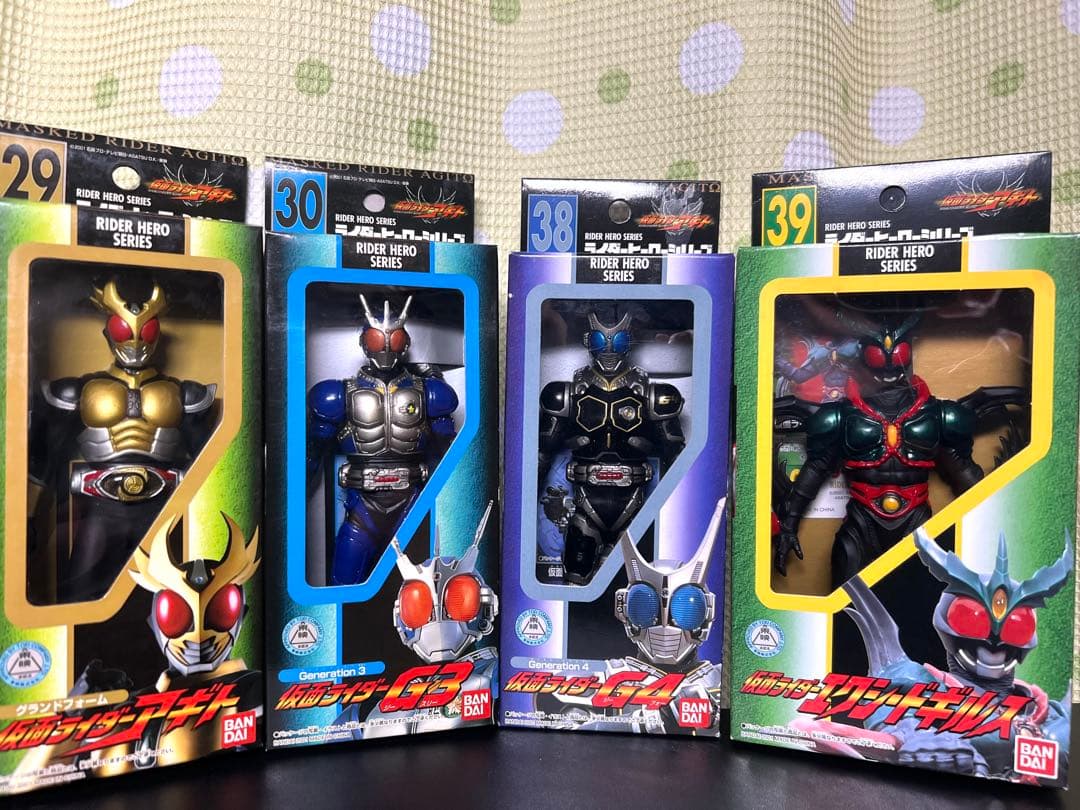 【未开封·当时物品】假面骑士Agito软胶玩具共4种!