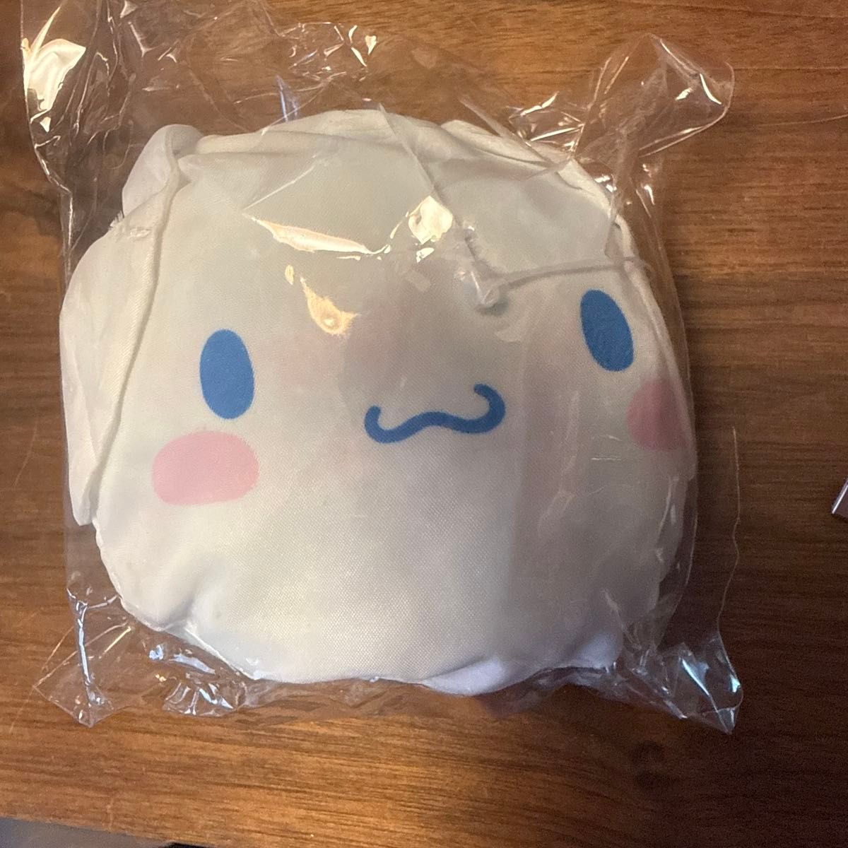 Sanrio Cinnamoroll Face-Shaped Eco Bag, Plush-Like, White