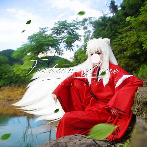 送料無料◆犬夜叉（いぬやしゃ）風 犬夜叉 コスプレ衣装 ウィッグ 靴 cosplay ハロウィン仮装 お祭り/コスチューム/変装