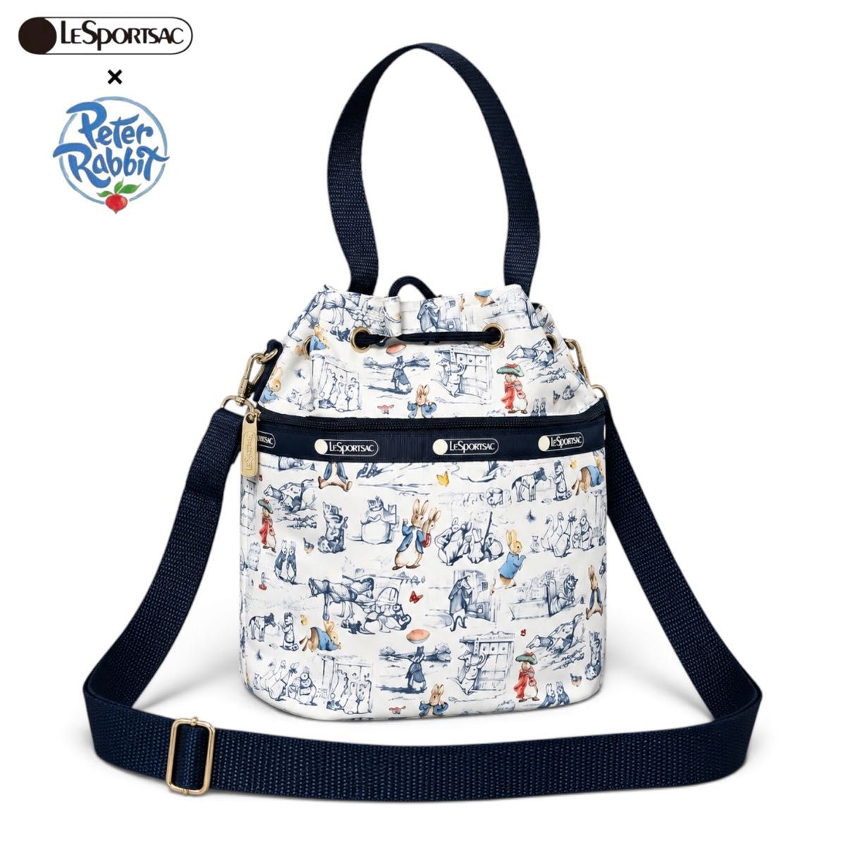 ★新品タグ付★LeSportsac × Peter Rabbit レスポートサック ピーターラビット 巾着2wayショルダーバッグ