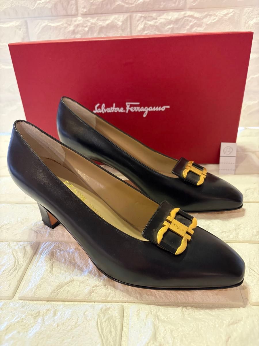 Salvatore Ferragamo 菲拉格慕 Gancini 高跟鞋 黑色 24cm