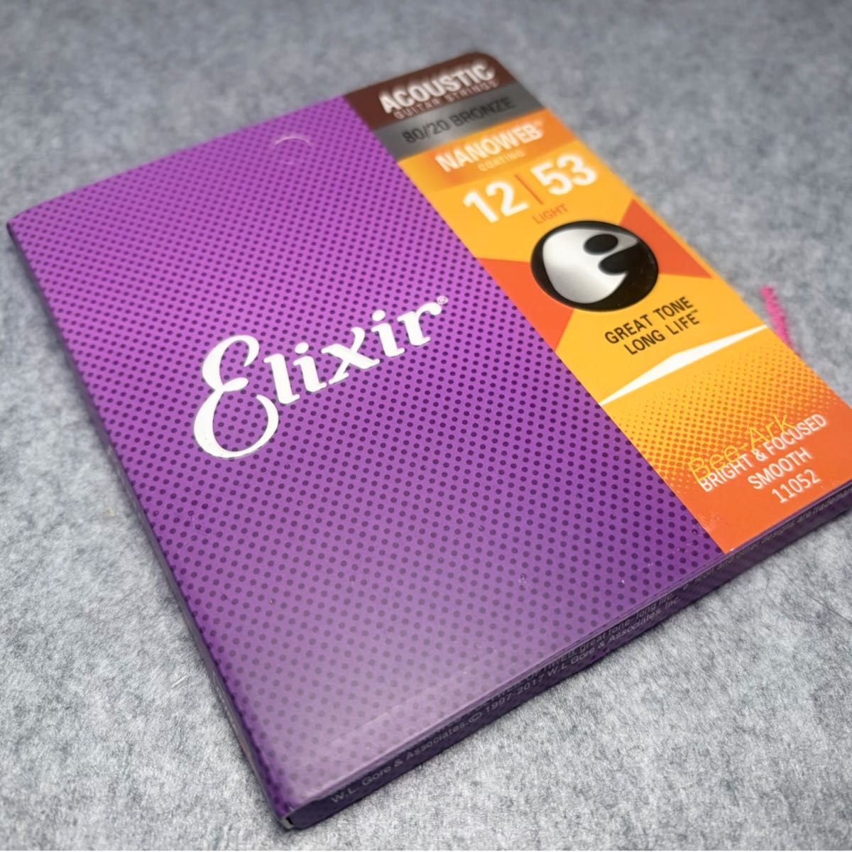 【新品】Elixir 埃利克瑟 12-53 #11052 NANOWEB 80/20 青铜 吉他琴弦