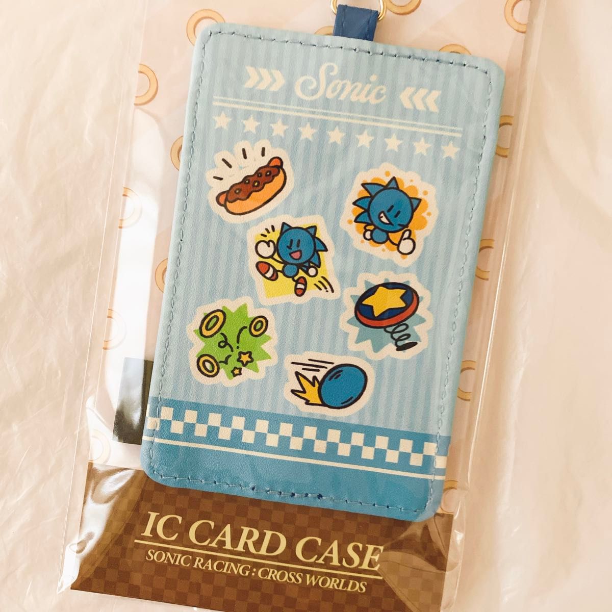 Sonic Sonic Racing CrossWorlds Sonic the Hedgehog IC Card Case Pass Case with Lanyard Unused Official