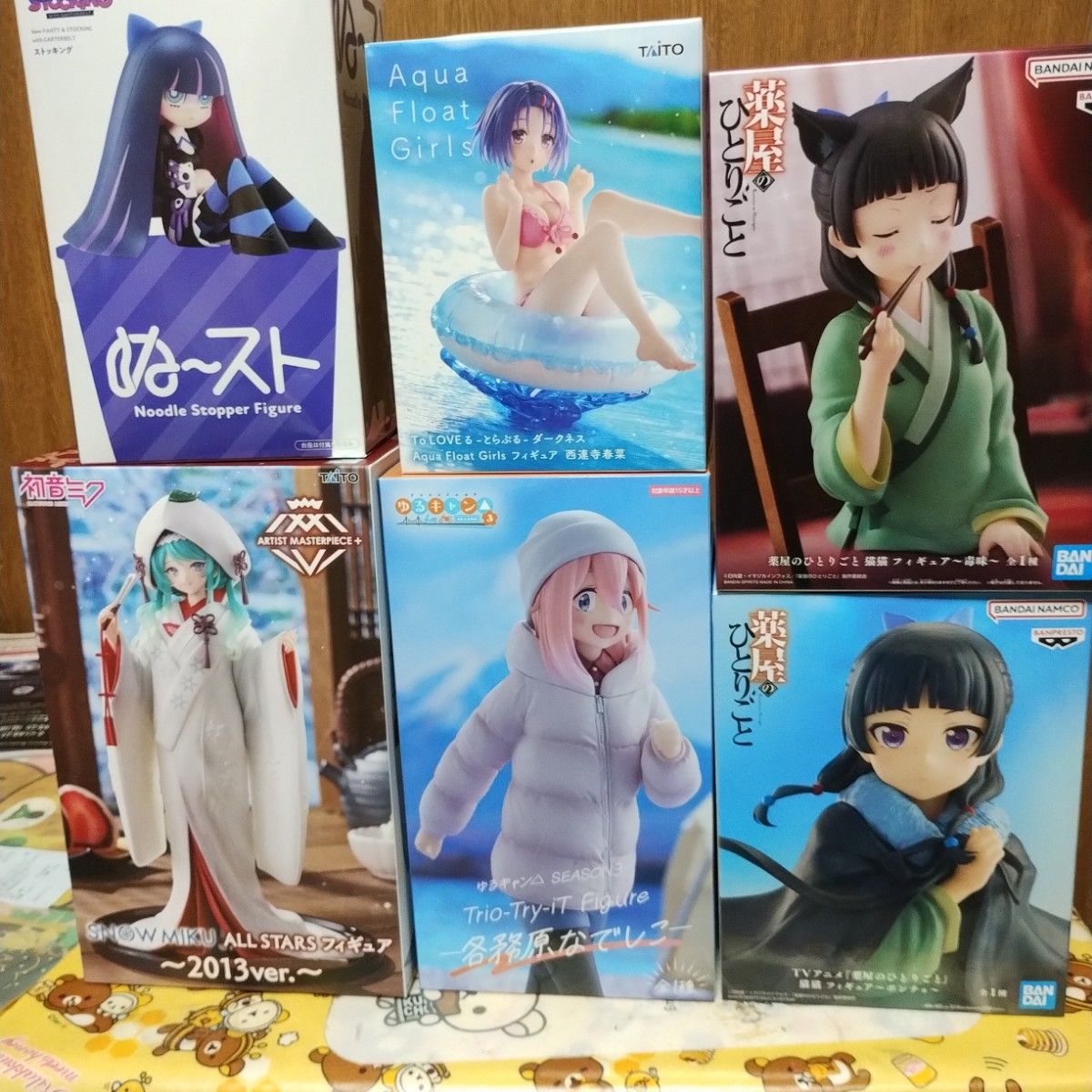 美少女周边手办6件套 初音未来 药屋的独白 摇曳露营 ToLOVEる