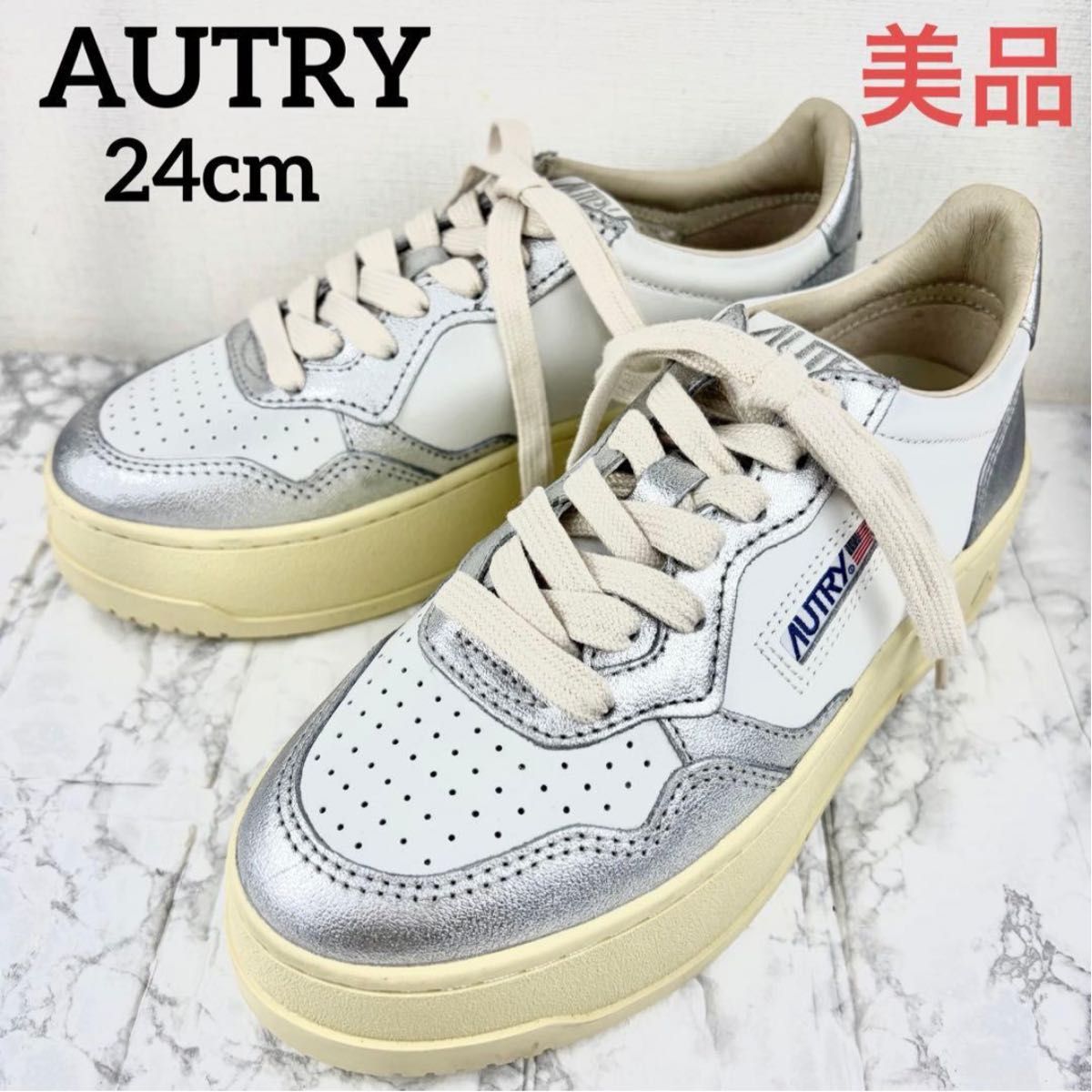 【试穿】AUTRY 奖牌得主 低帮运动鞋 白色 银色 37码 奥特利 白色 MEDALIST LOW