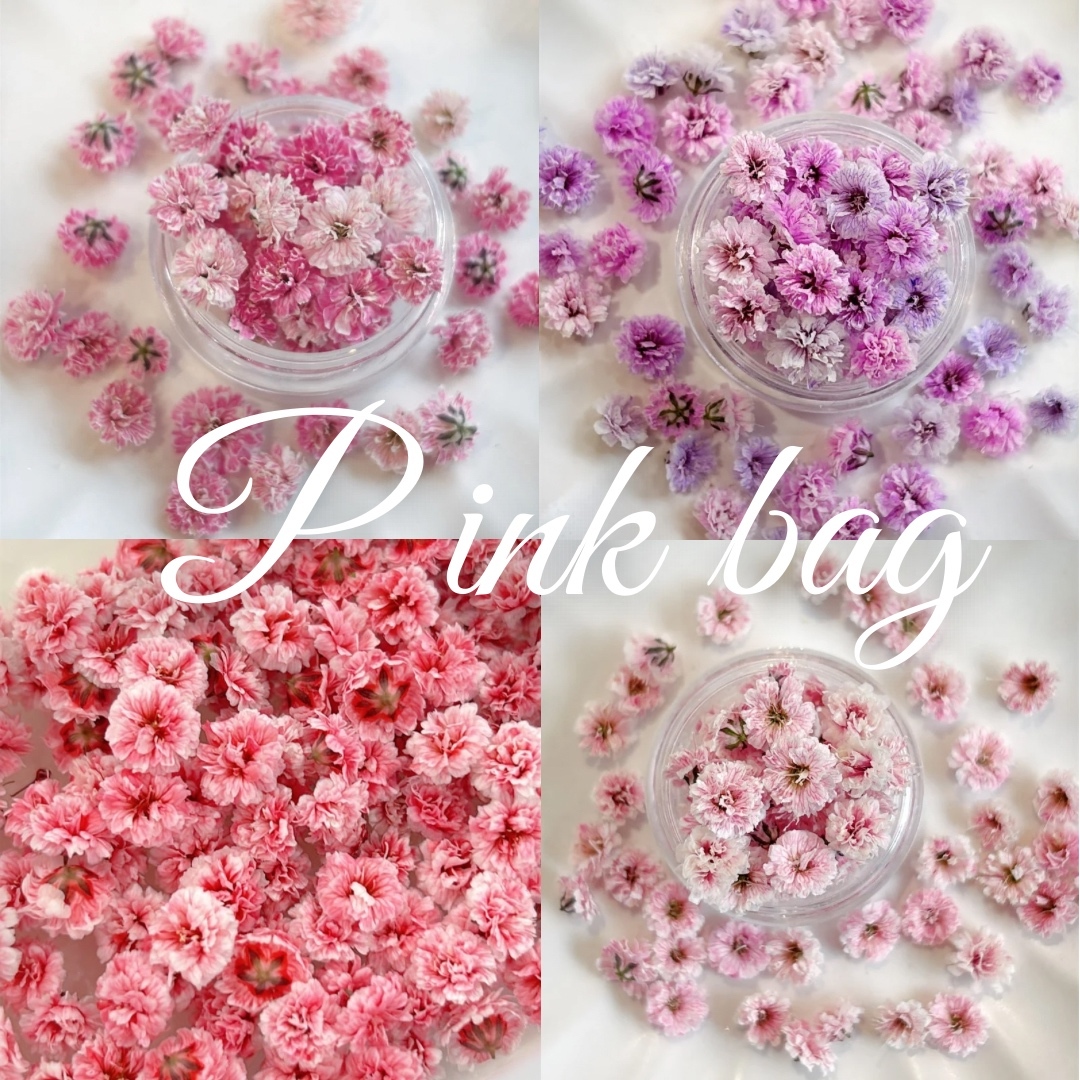 满天星福袋 happy bag 粉色 干花 仅头部 满天星 花材 蓝色 红色 绿色 黄色 粉色 紫色 薰衣草 颗粒 满天星干花