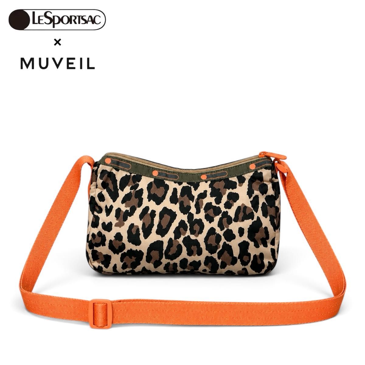 ★全新带吊牌★LeSportsac×MUVEIL 莱斯波特萨克 穆维艾尔 迷你单肩包 豹纹图案