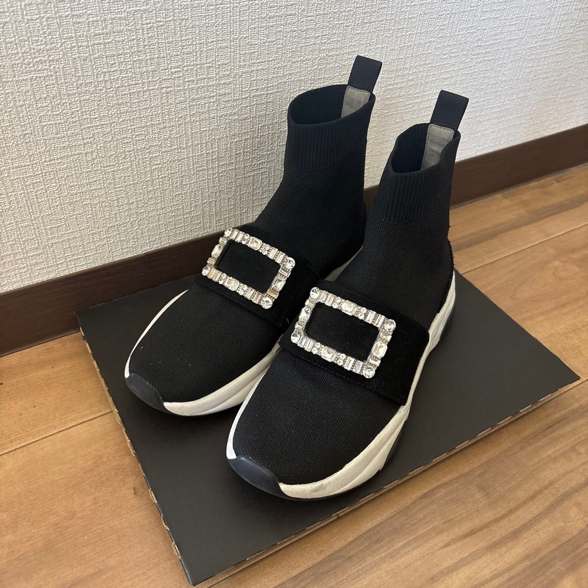 +diana Plus Diana 宝石针织袜鞋 黑色