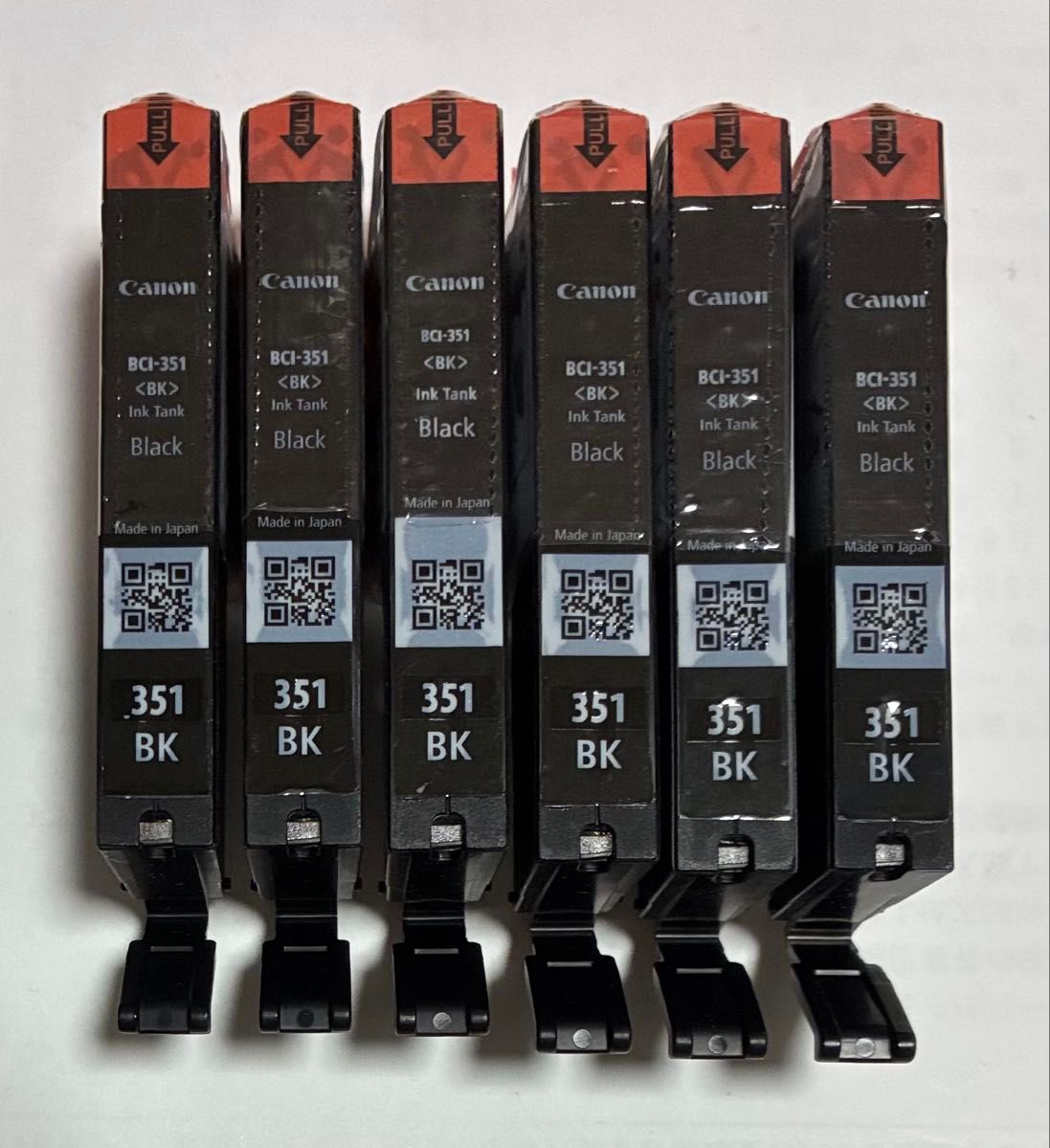 Canon Genuine Ink Cartridge BCI-351 BK Black, 6-Pack Ink Tank