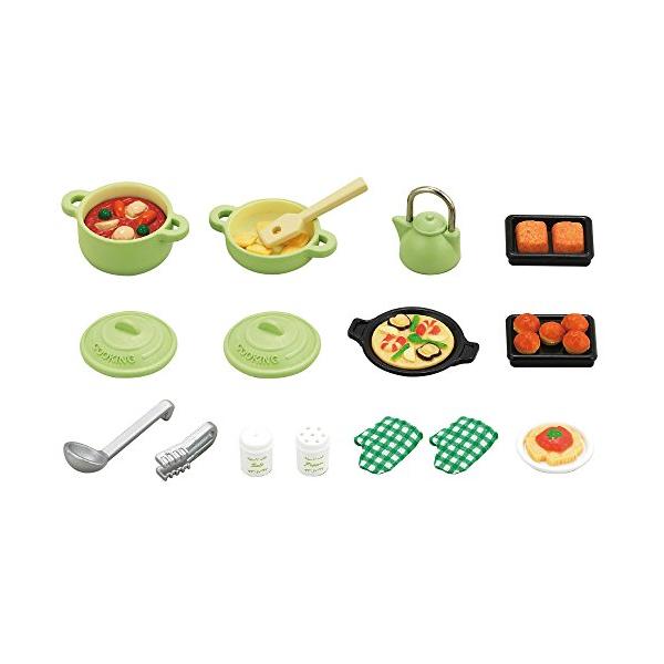 Silvania家族家具料理套装-410 ST标志认证3岁以上玩具玩偶屋Sylvanian Families