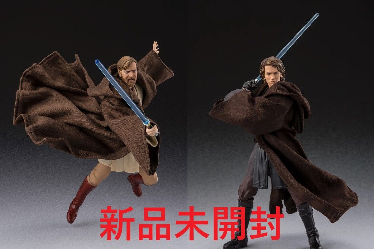 新品星球大战s.h.Figure arts欧比-旺 · 克诺比 · 阿纳金 · 天行者2体套装