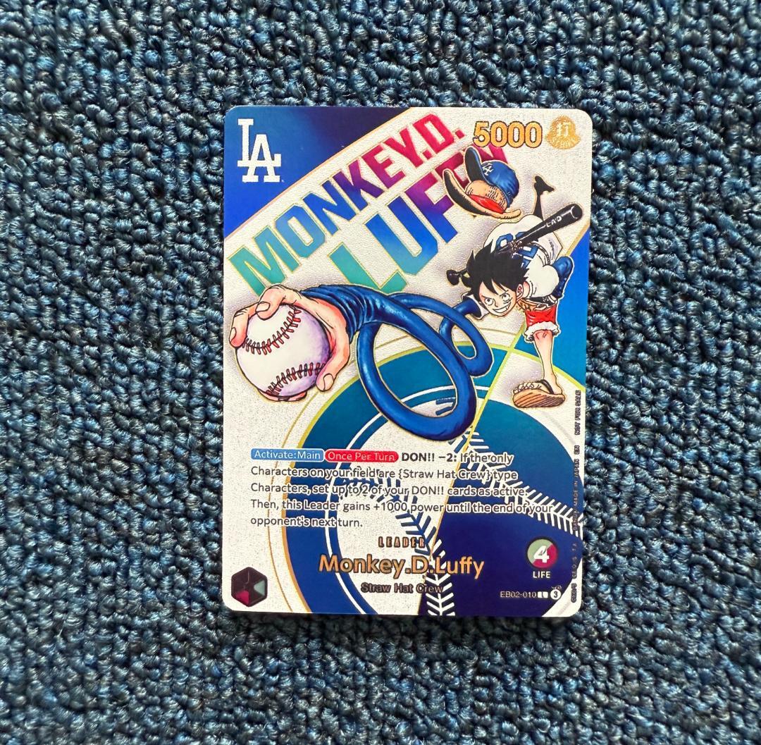 海贼王卡牌 蒙奇·D·路飞 道奇队 大谷合作卡