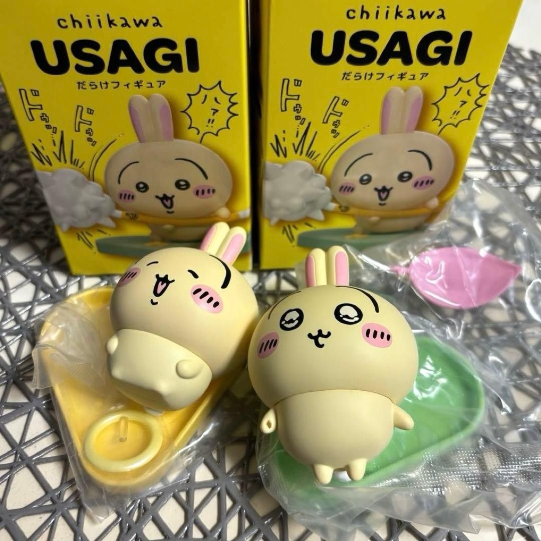 [Carefully Bubble-Wrapped Packaging] [2-Piece Set] Rabbit-Filled Figures | Eye Drops | Angel Halo | Chiikawa