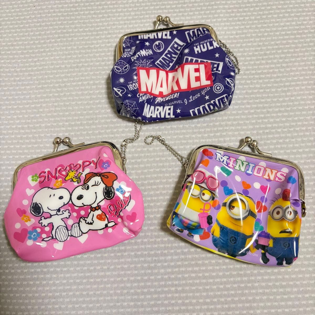 MARVEL Snoopy Minions Coin Purse 3-Piece Set