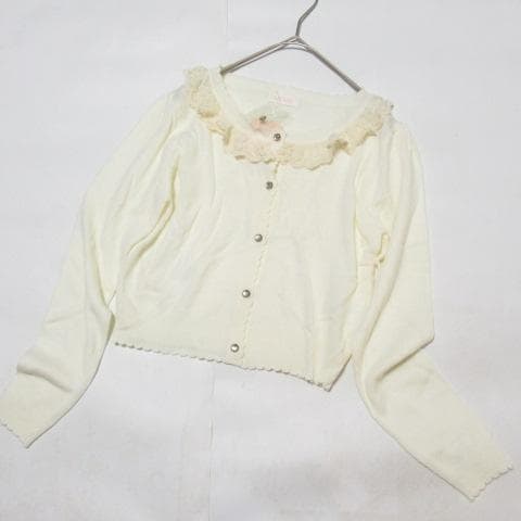 新品 LIZ LISA RizLisa 蕾丝领针织开衫 F
