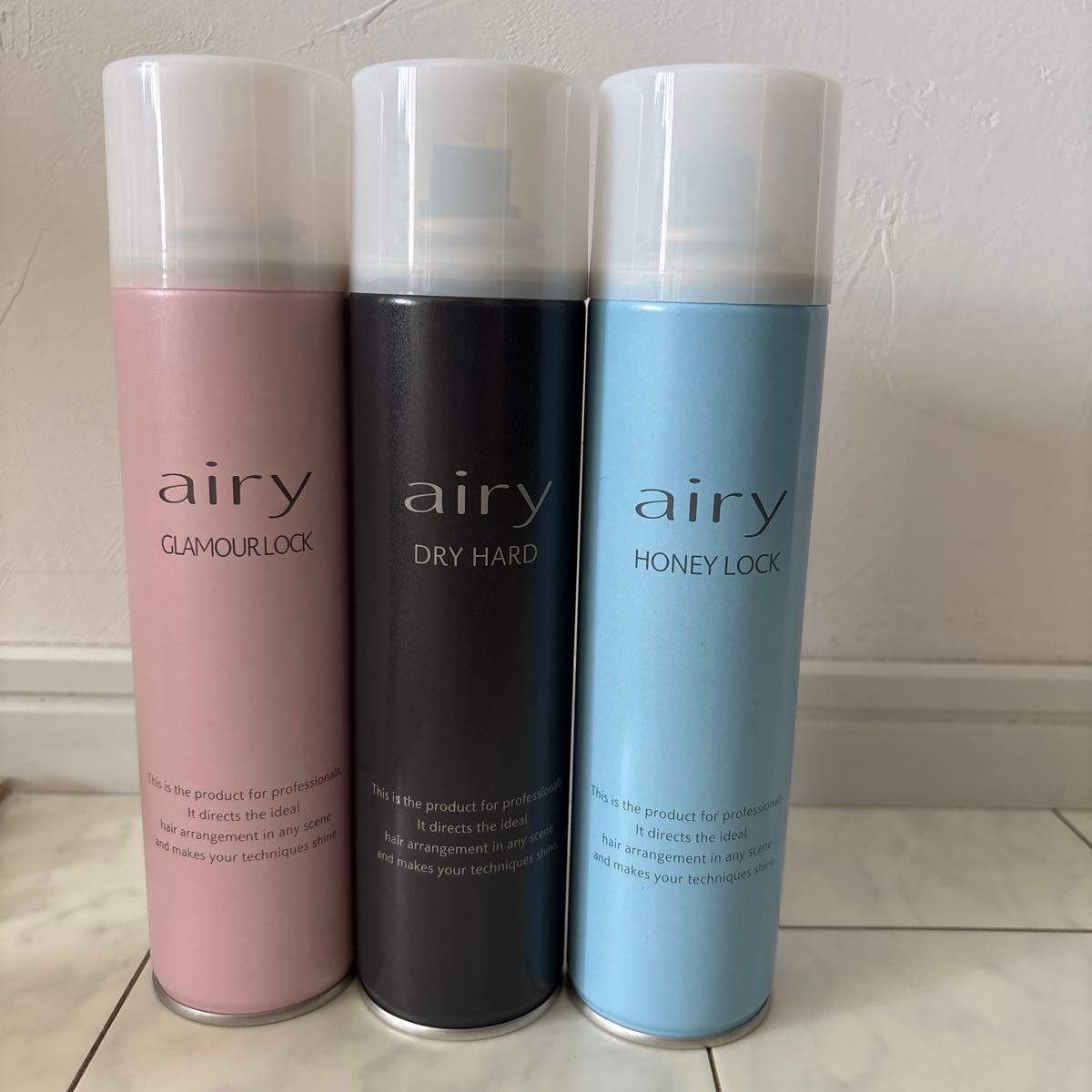 airy ヘアスプレー 3本セット グラマラスロック ドライハード ハニーロック