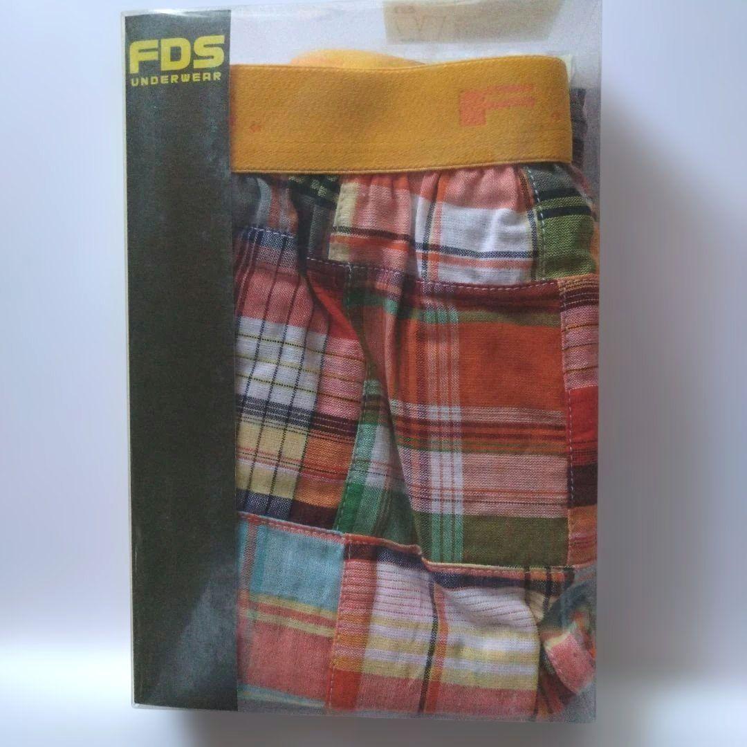 FDS UNDERWEAR 男士中裤 L码 橙色系 格纹
