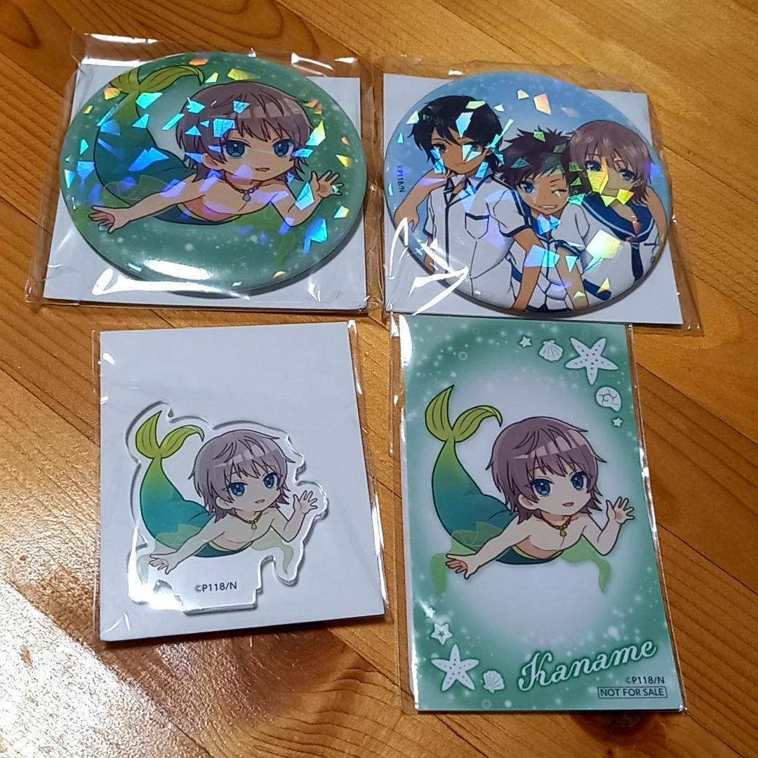 Nagi no Asukara Kujibiki-do Mini Brocard Acrylic Stand Can Badge Kaname Hikaru Tsumugu