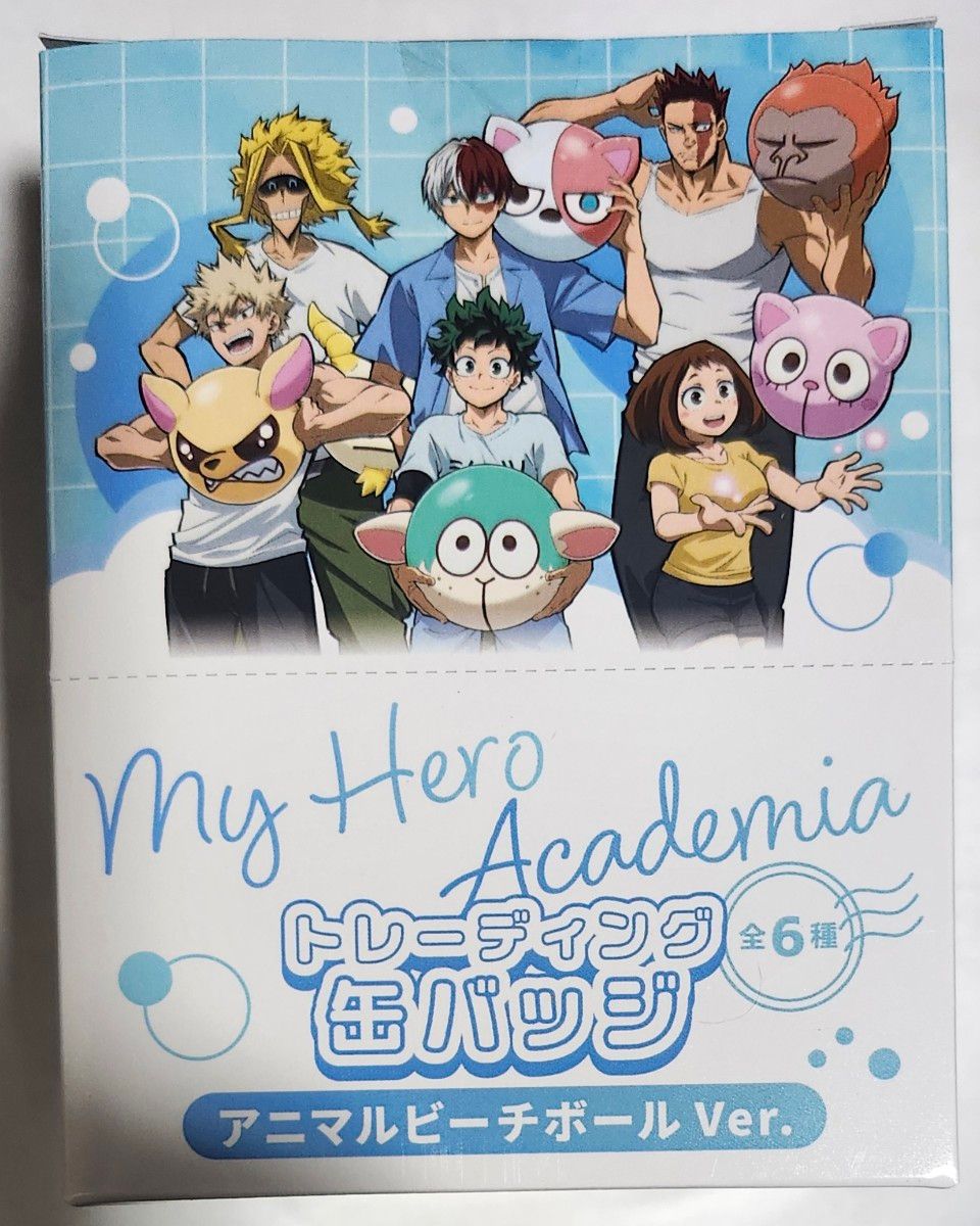 New My Hero Academia Trading Can Badge Animal Beach Ball Ver. Complete Set All 6 Types MHAnimals