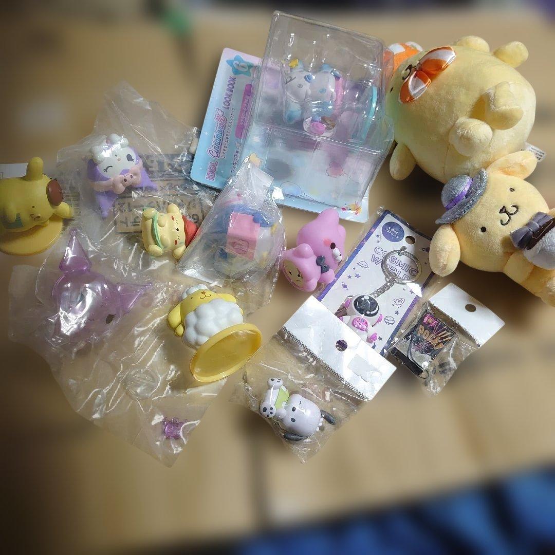 Sanrio Plush Toys Lot: Cromy, Pudding, Cinnamoroll, My Melody