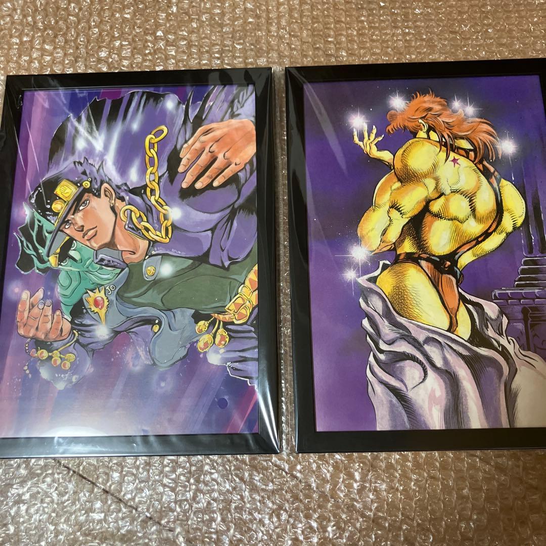 JoJo's Bizarre Adventure with a framed poster Jotaro Stapura Dio 2 pieces set