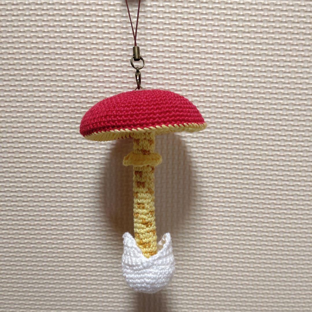 鸡蛋菇毛线编织挂饰 手工制作 蘑菇 木蘑菇