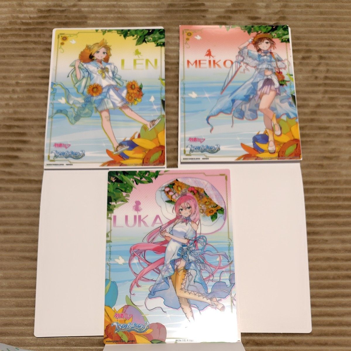 初音未来 魔法未来 2026 透明文件夹 3枚套装 镜音铃 MEIKO 巡音流歌
