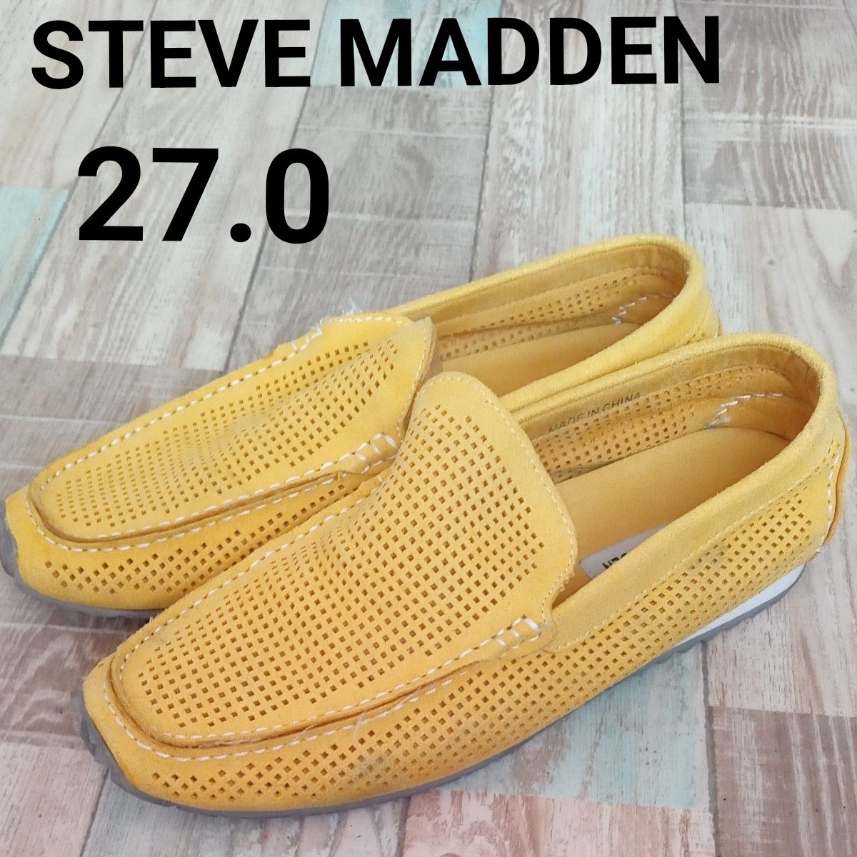 STEVE MADDEN 27.0罗弗 · 史蒂夫 · 马登 · 黄色 · 艾德 · 冲孔 · 拖鞋