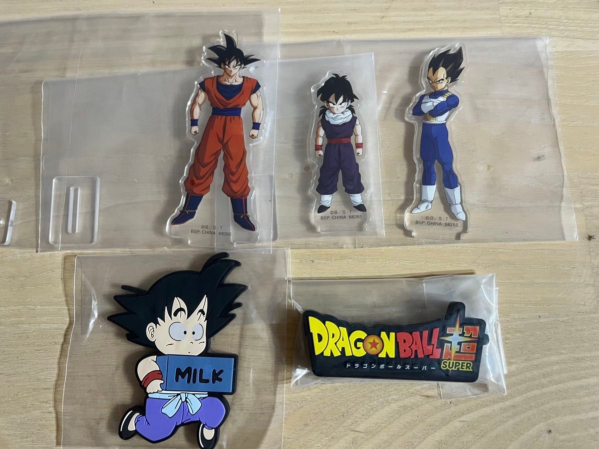 Dragon Ball Ichiban Kuji H Prize Acrylic Stand (3 types) & I Prize Rubber Charm (2 types) Set