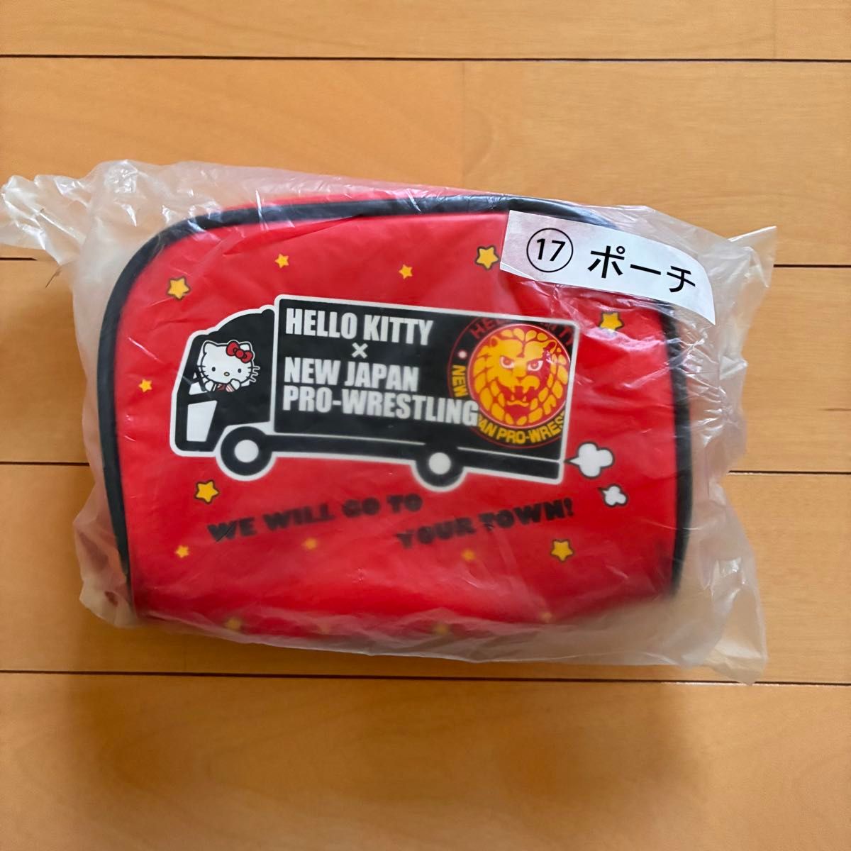 Hello Kitty New Japan Pro Wrestling Collaboration Pouch Red