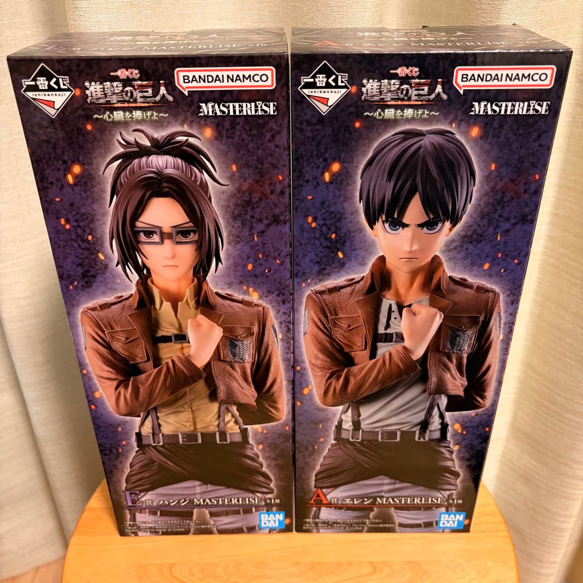 Ichiban Kuji Attack on Titan: Dedicate Your Heart A Prize Eren E Prize Hange Figure 2-Piece Set