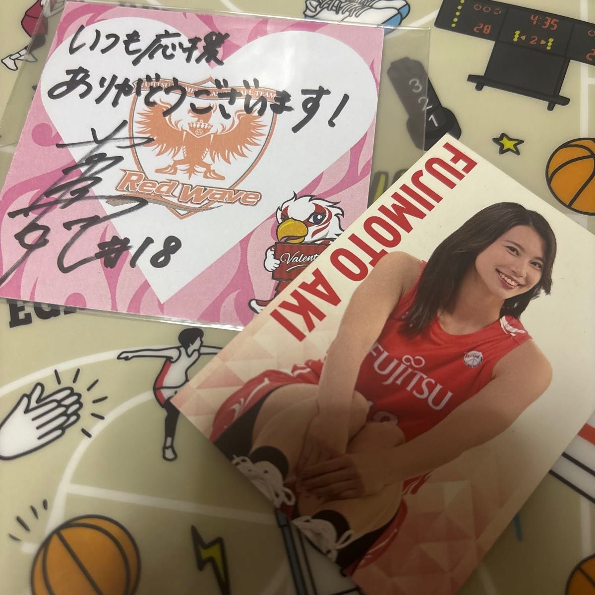 藤本爱妃选手 签名留言卡