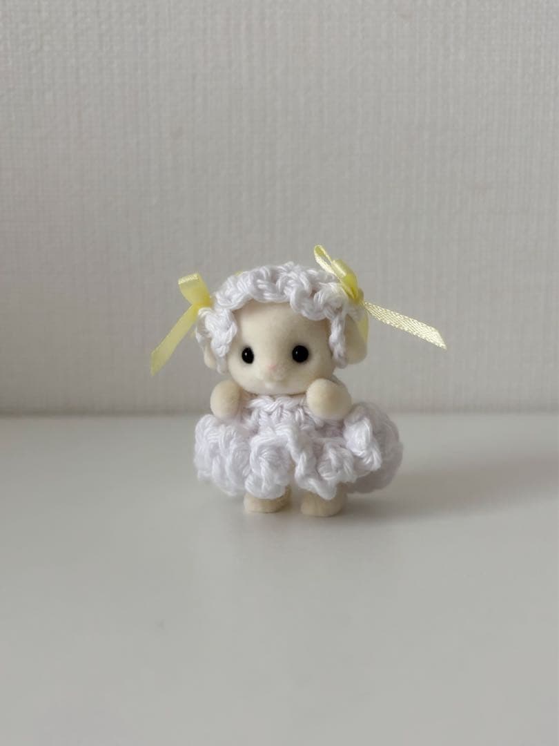 Sylvanian Families Miniature Doll Clothes Baby Size Yellow Ribbon