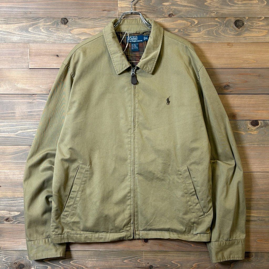 2000s Polo Ralph Lauren "Plaid Lining" Drizzler Jacket XL