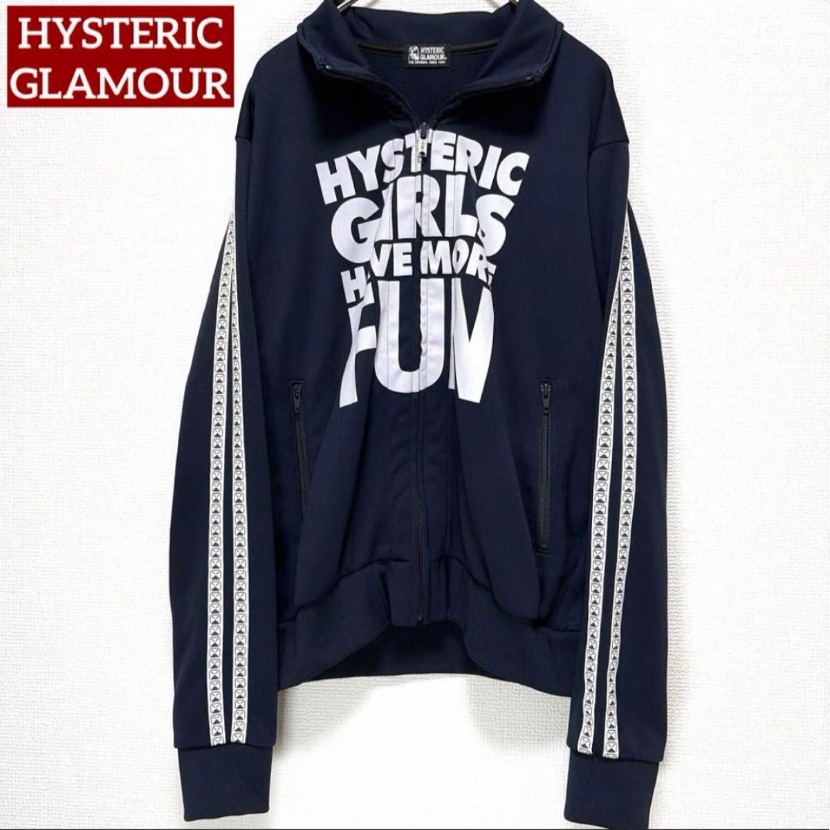 【 HYSTERIC GLAMOUR 】Hysteric Glamour HAVE MORE FUN 夹克 运动夹克 海军蓝 F