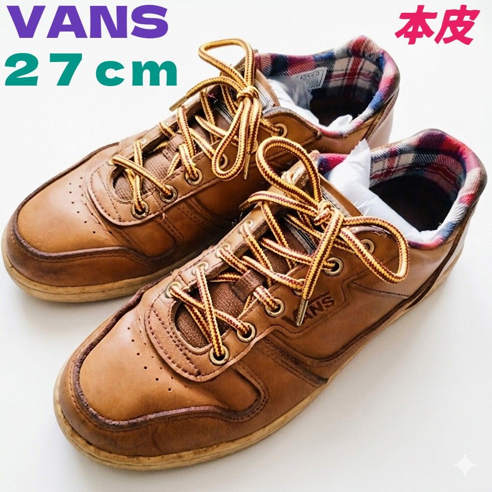 已轻微擦鞋★二手★VANS★美国码9★约27厘米★男士★运动鞋★欧码42.5★真皮★孟加拉国制造★范斯