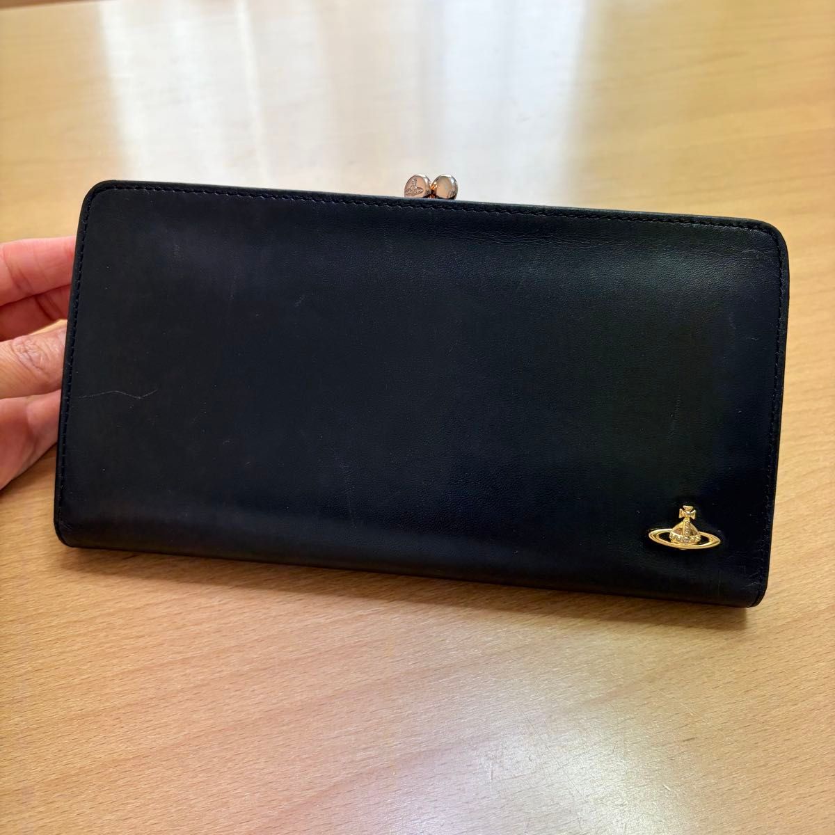 Vivienne Westwood Long Wallet with Coin Purse, Black Orb Design