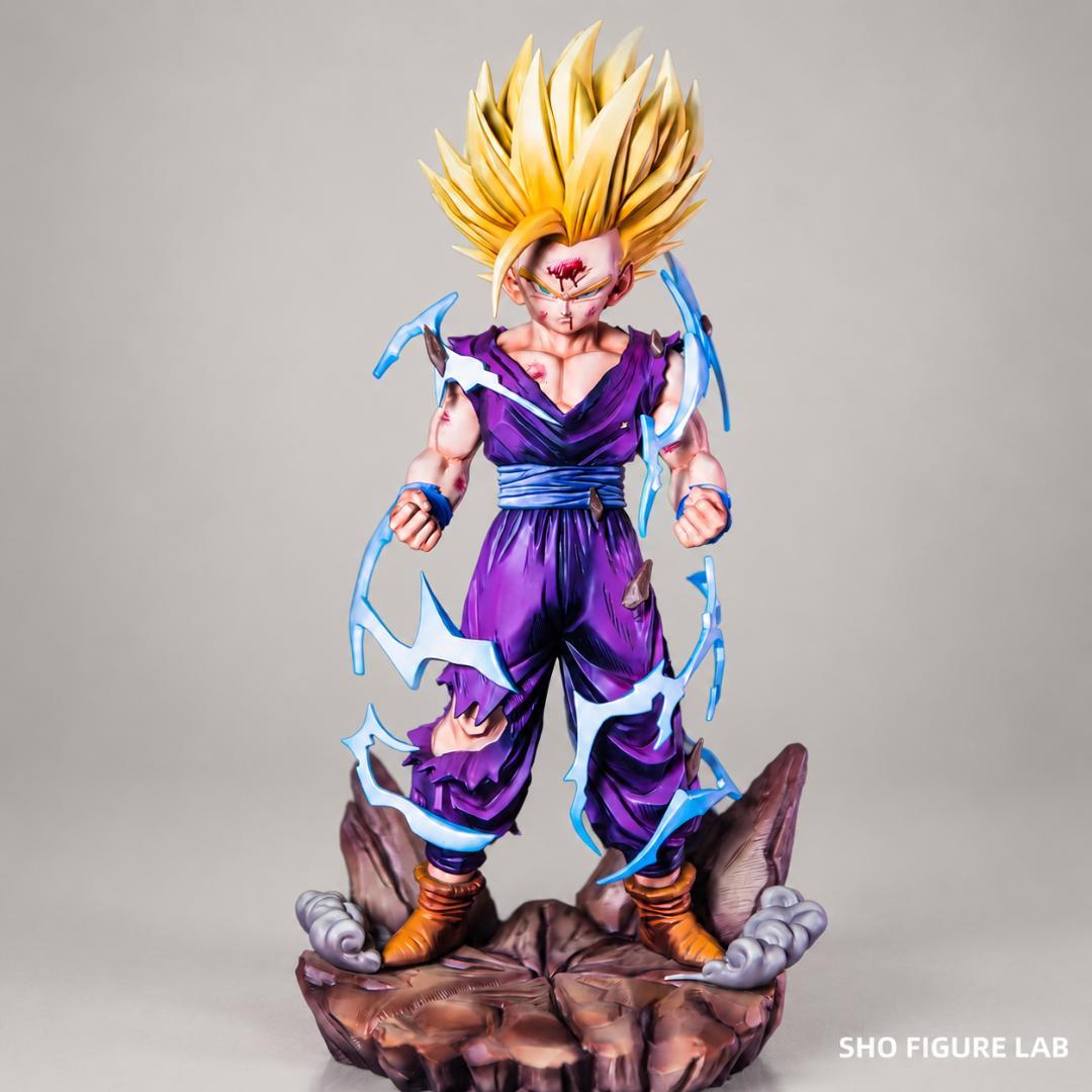 Son Gohan Super Saiyan 2 Battle Damage Figure Painted Completed Garage Kit