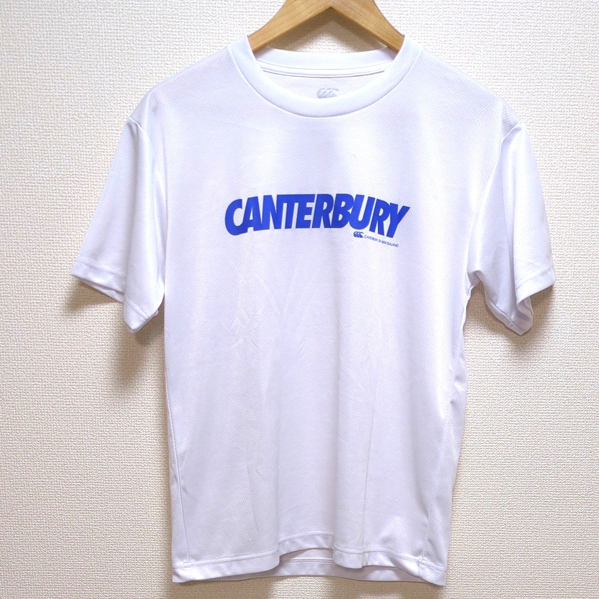 カンタベリー CANTERBURY 半袖 Tシャツ プラクティスシャツ ホワイト ロゴプリント M
