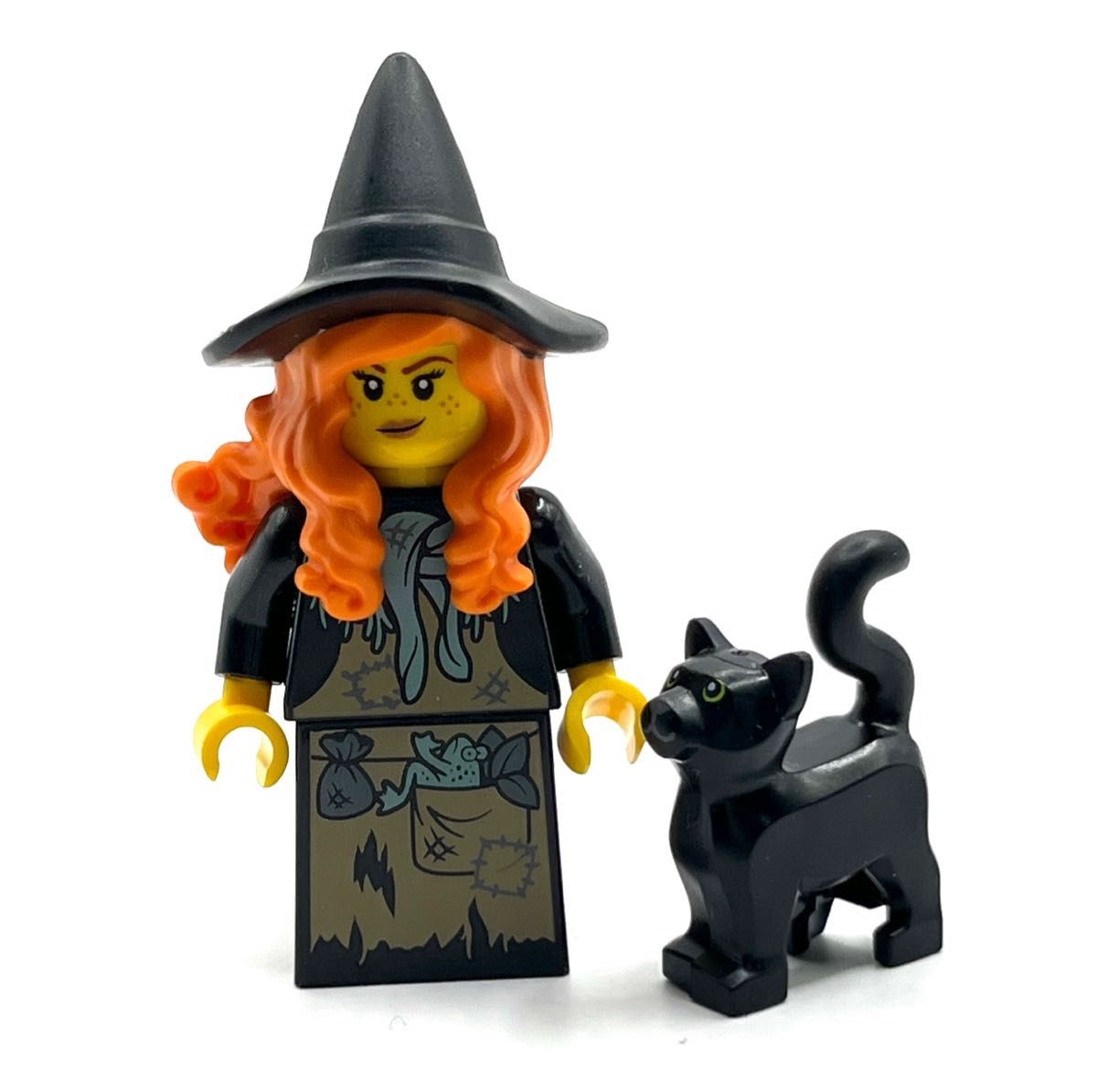 新品未使用乐高迷你万圣节魔法使魔女女孩黑猫化装