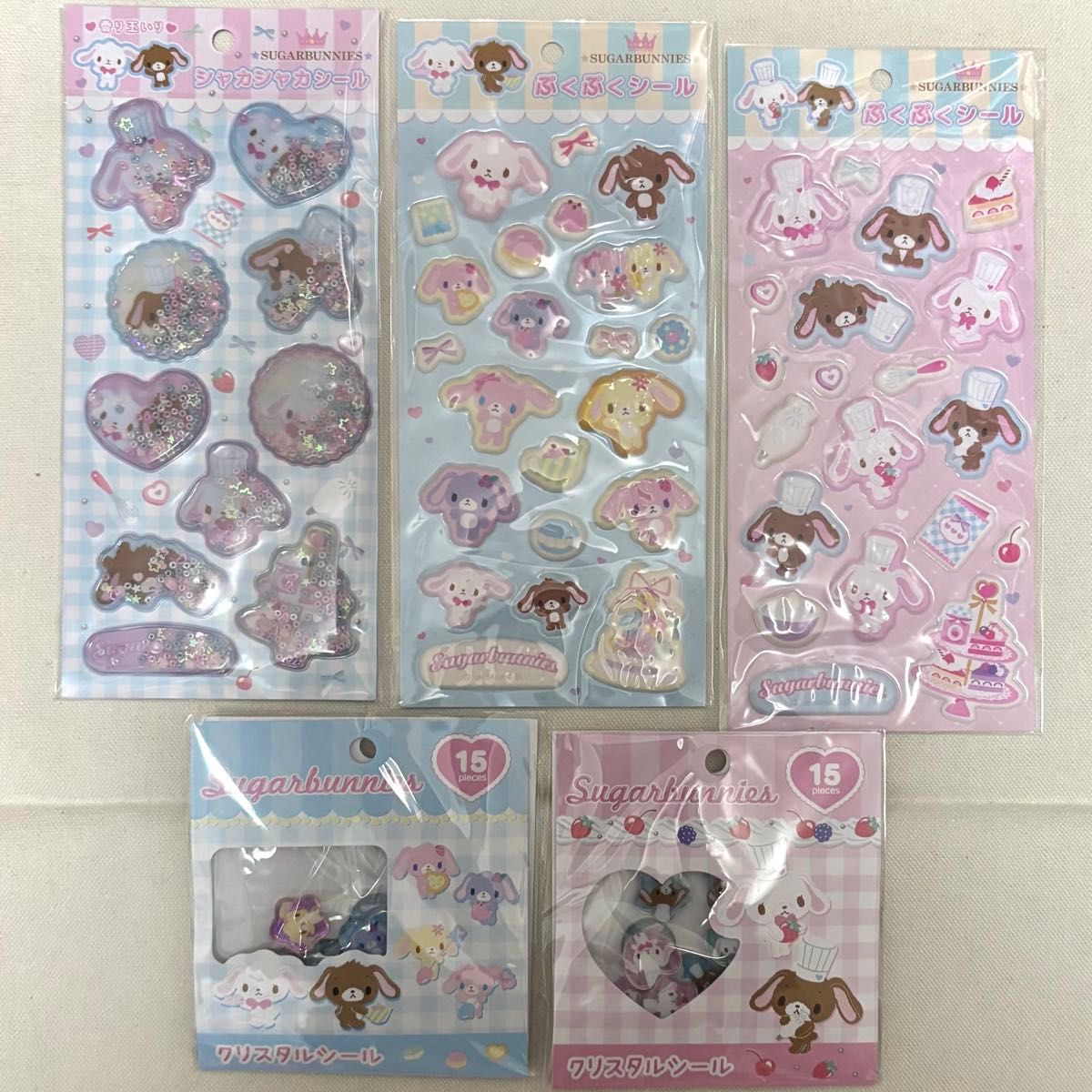 Sugar Bunnies 沙沙贴纸 Sanrio 软萌贴纸 贴纸 弹珠贴纸