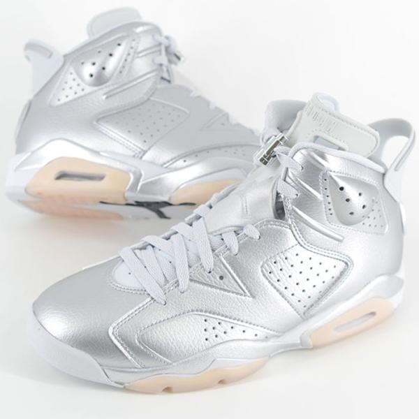 耐克 AIR JORDAN 6 RETRO × PSG 耐克 空气乔丹 复刻 巴黎圣日耳曼 男士运动鞋 金属银 iq5135-001