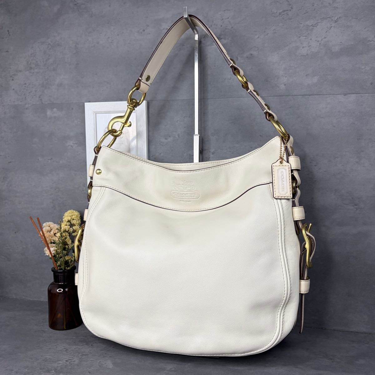 【极美品】复古款Coach 经典Coach Zoe皮革流浪包单肩包 Y2K