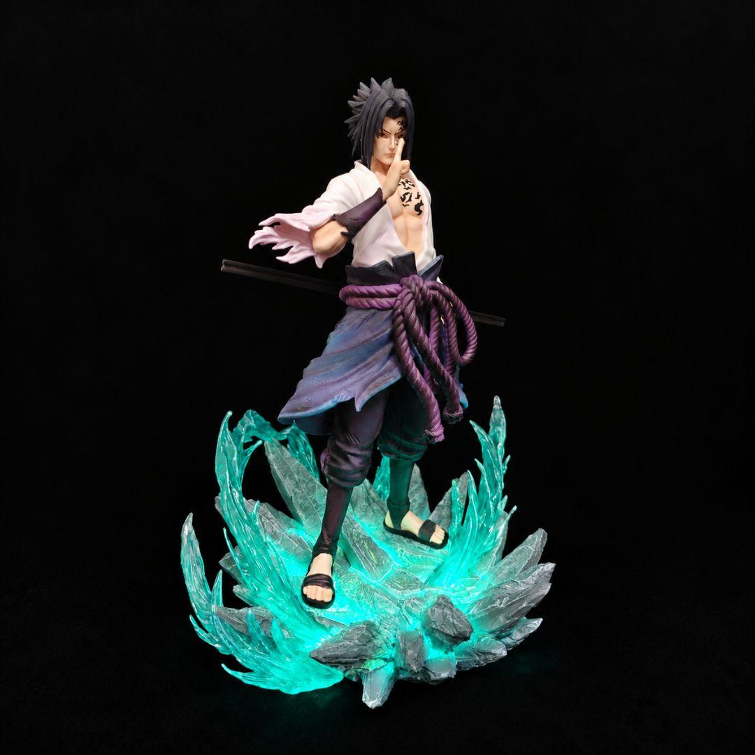 NARUTO Naruto Uchiha Sasuke Curse Mark GK Painted Complete Figure with Large LED Light-Up Base
