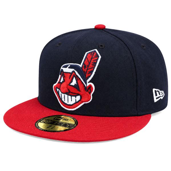 MLB印第安人队棒球帽【超稀有库存】库珀斯敦 59FIFTY 瓦胡酋长 Chief Wahoo 纽约时代/New Era 藏青色 红色